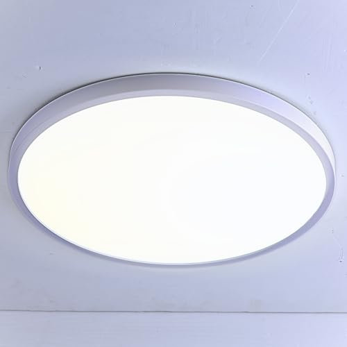 ONEGlobal MASLED 6000K 24W LED Ceiling Lights | 2160lm, 23cm, Cool Daylight, 150W Equivalent | Ideal for Bathroom, Kitchen, Bedroom, Living Room, Office, Garage