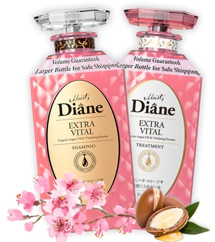 Moist Diane Haarshampoo und Conditioner Set für Frauen und Männer, Haarpflege mit natürlichem Keratin-Protein, feuchtigkeitsspendendes japanisches Set für die Haarpflege und Cab