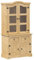 Willood Vitrine Corona Wohnzimmer Küche Glas Vitrine 100x48 5x179 cm Massivholz Kiefer