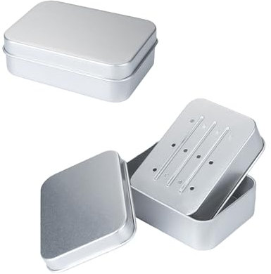 Boîte à Savon,Boîtes à Savon en Aluminium avec Egouttoir Boîte à Savon en Métal Boite Savon Voyage pour Stocker du Savon à la Maison et en Voyage Imperméable et Résistant à l'humidité