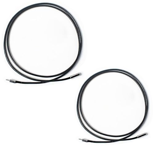 Lot de 2 colliers en cuir imperméables pour hommes, colliers pour hommes de 3 mm avec fermoir, chaîne en cuir pour collier, collier de remplacement pour chaîne pendentif 45 cm et 50 cm