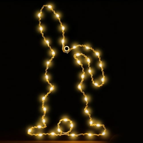 Påskhare fönsterlampa | påskdekoration hängande lampor med tidsfunktion och 8 dynamiska ljuseffekter, batteridrivna, för Thanksgiving födelsedagsfest kontor rum skrivbord skola lägenhet
