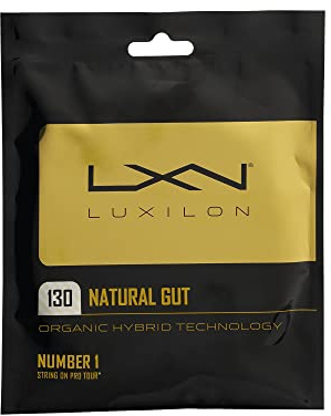 Luxilon Natural Gut 130 Tennis String, Diameter: 1.30 mm, Transparent, WRZ949130