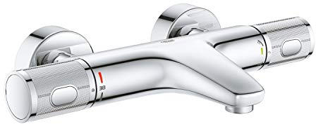 GROHE Grohtherm 1000 Performance - Thermostat-Wannenbatterie (wassersparend, S-Anschlüsse, Umstellung: Wanne/Brause), chrom, 34779000