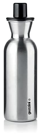 Guzzini - Kitchen Active Design, Perfect Dressing Steel Edition, Huilier/vinaigrier en Acier Inoxydable - Noir, Ø 6,5 x h22,5 cm | 500ml - 11720110