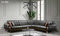 JV Möbel Wohnzimmer Leder Schwarz Sofa Sofas L-Form Sitz Farbe Ecksofa Couch Polstermöbel