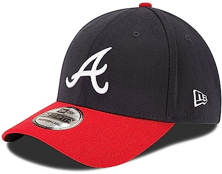 New Era MLB 2-Tone Team Classic 39Thirty Stretch Flex Fit Hat Cap, Atlanta Braves, S/M