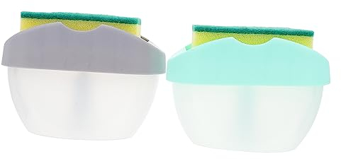 IMIKEYA 2 Sätze Seifenspender Küchenseifenhalter Spülmittel Waschmittelspender Küchenversorgung Küchenutensilien flüssig Seifenkiste Küchenwaren Container Schwamm