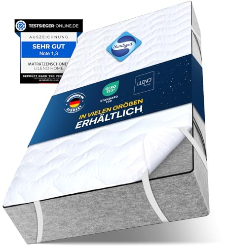LILENO HOME Matratzenschoner 120x200 cm - Matratzenauflage 120x200 atmungsaktiv u. waschbar- extra weicher Matratzenschoner als Matratzen-Cover u. Schoner für Topper, Boxspringbett u. als Unterbett