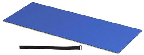 Tapis Flottant à l’Eau, 110x40x2,2 cm, Tapis en Mousse XPE résistant aux déchirures avec Surface à 3 Niveaux Ainsi Sangles à sécurité, idéal à Piscine, étendue d'eau, mer, Plage, Cyan/Jaune.