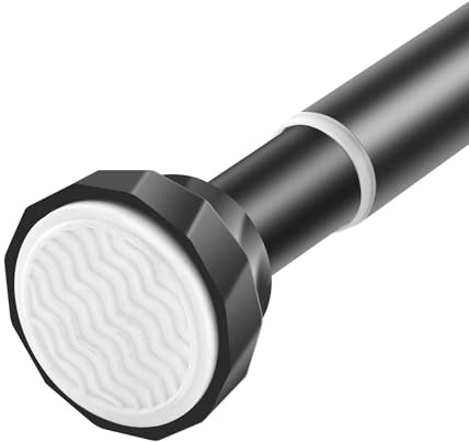 Tringle à rideau de douche extensible sans perçage 72-140 cm - Noir