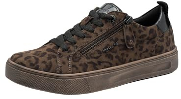 Tamaris Comfort - Zapatillas Bajas para Mujer, Leopardo Oscuro, Talla 37 EU, Dark Leopard, 37 EU