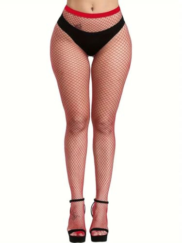 Boolavard Fishnet Stockings, High Waist Tights for Women, Sparkle Rhinestone Fishnets Party, Fish Net Tights Ladies Plus Size One Size Fit All