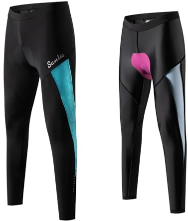 Santic Pantalon Cycliste Femme 7/8 Rembourré Leggings de Vélo Femme Cyclisme pour MTB