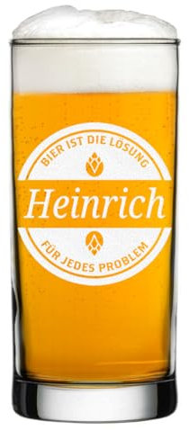 polar-effekt Bierglas Longdrink 485 ml mit Gravur als Männergeschenk - Geschenk zum Vatertag - Trinkglas für Pils, Lager und Export - Spülmaschinenfestes Glas