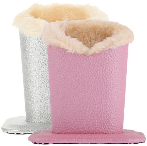 BESPORTBLE Support pour Lunettes de Soleil Décoration de Bureau Résistante la Déformation Présentoir à Lunettes en Cuir Doublure en Peluche Douce 2 Pièces pour Maison et Boutique