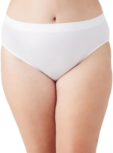 Wacoal Women's B-Smooth High-Cut Panty, White, S