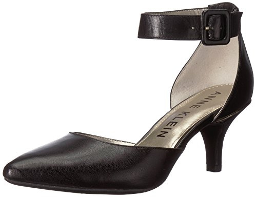 Anne Klein Women's Fabulist Leather Dress Pump, Black, 7 M US