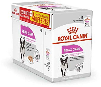 Royal Canin Relax Care Mousse | 12 x 85 g | Alimento Completo para Perros Adultos | para Perros a Partir de 10 Meses de Edad Que Viven en un Entorno inquieto