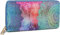 styleBREAKER Damen Geldbörse mit Paisley Ornament Muster, Mandala Stil, Reißverschluss, Portemonnaie 02040145, Farbe:Aquagrün-Violett-Pink
