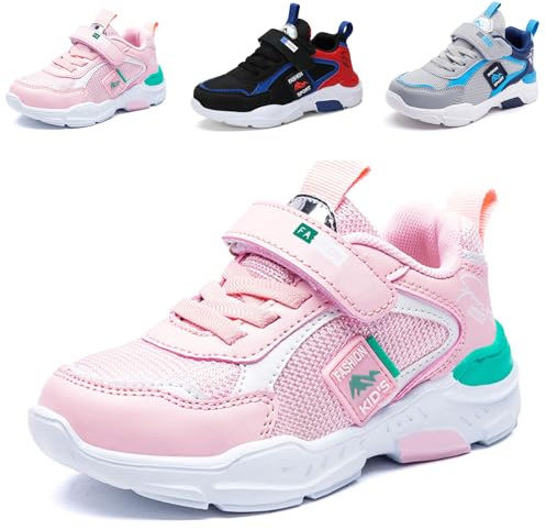 Running Shoes Bambini Ragazzo Ragazza 28 Scarpe Sportive Sneakers Sports Leggero Shoes Anti Scivolo Confortevole Quattro Stagioni Pink