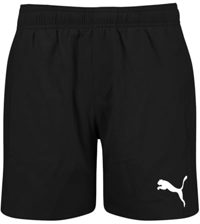 PUMA Jungen Medium Length Shorts Swim Trunks, Black, 164