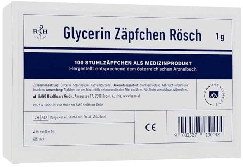 GLYCERIN ZÄPFCHEN Rösch 1 g gegen Verstopfung 100 St