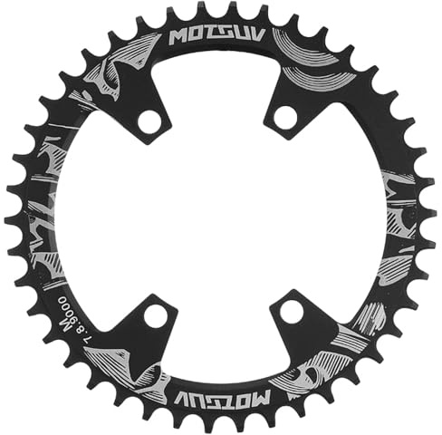 YBEKI 96 BCD Chainring CNC 7075-T6 Aluminum 30T-42T Narrow Wide Chainwheel | Mountain Bike Chainring for 8/9/10/11/12 Speed MTB/BMX | Anti-Drop Design & Ultra-Light (Black, 32T)