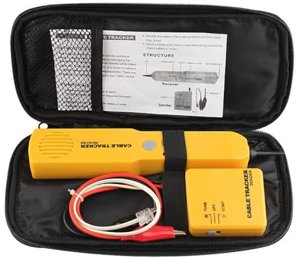 Tracciatore telefonico, tester di cortocircuito di rete con tasca degli attrezzi, filo tracker per sistemi telefonici, reti di computer