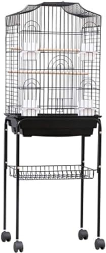 Professioneller Vogelkäfig für Haustiere, Vogelträger, Gartendekoration, Papageienkäfige für große Vögel, Vogelkäfigständer, großer Luxus-Vogelkäfig aus Eisen, schwarzer Wellensittichkäfig, mit Stände