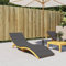Homgoday Sonnenliegen-Auflage Polsterauflage Auflage Liegestuhl Polster Gartenstuhlauflage Polsterauflage für Sonnenliege Liegestuhl Gartenliege Anthrazit 200x50x3 cm Oxford-Gewebe