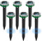 LUFEIS Ahuyentador De Topos, 6 Piezas Ahuyentador Topos Solar, Ahuyentador de Ratas, Impermeable Repelente Ultrasónico de Ratones, AhuyentadorDe Topos Ultrasonico para Jardin y Cámping
