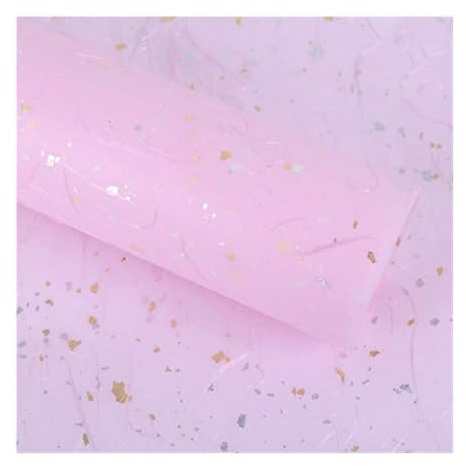 GUYTRM 10 st Drömguld Silver Glitterpapper Vattentätt Blomsteromslagspapper Florister Shop Presentbukett Omslagspappersset lingli(Rosa)