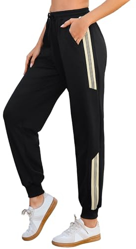 Litherday Pantalon de Jogging Femme Pantalons de Sport Femme Coton Longue Survetement Femme Pantalon de Loisirs avec Poches pour Sport Yoga Fitness