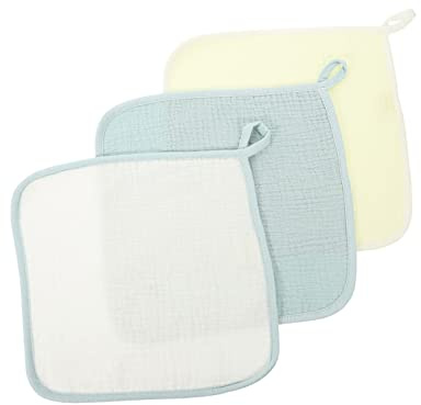 Toddmomy Toallas para Bebés 3 Pcs Toallas Faciales De Algodón 25x25 Cm Suaves y Absorbentes para Recién Nacidos