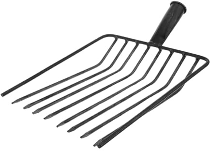 NOLITOY Horquilla de Mano para Jardinería de Acero Resistente con Diseño de Múltiples Dientes para Mantenimiento de Césped y Uso Versátil, Fácil de Manejar y Limpiar