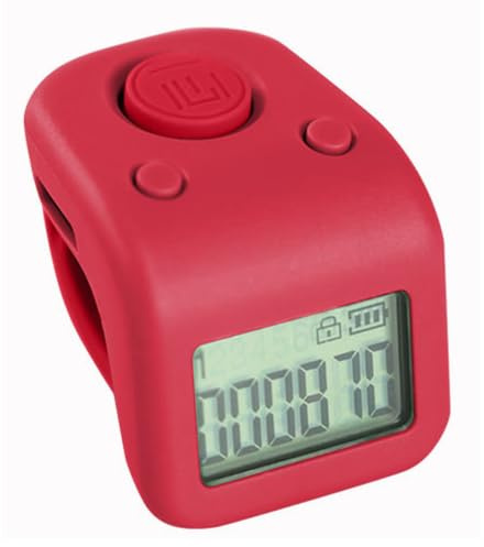PithCogent Contador de Vueltas para natación, Contador de Dedos, Vuelta Recargable con Memoria de 6 Canales para natación - Anillo de contadores de Clic con luz Nocturna, Morado