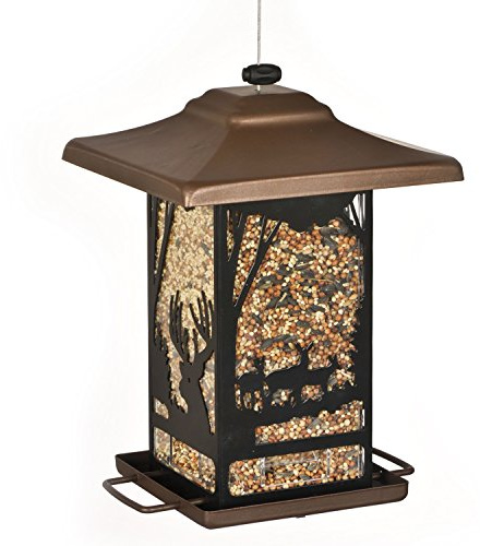 Perky-Pet Mangeoire à oiseaux Lanterne Vie Sauvage avec perchoirs ajustables - Décoration anti-écureuil à suspendre - Capacité max. 900g de graines #8504-2