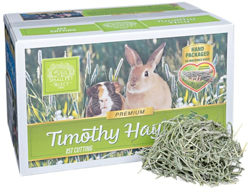 Small Pet Select 1st Cutting Timothy Hay, Animal Food for Guinea Pig, Rabbit, Hamster, Bunny, or Chinchilla, Natural Hay Grown in the USA, 20lb