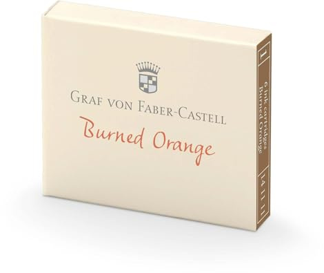 Graf von Faber-Castell 6 Tintenpatronen Burned Orange 141111, Pink, 9 x 50 x 42 mm