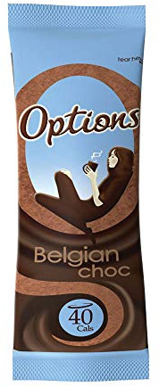Options Belgian Chocolate Sachets Low Calorie Drink Malted Beverage Home Restaurant Buffet Bar Cafe 11g sachets. Pack of 100