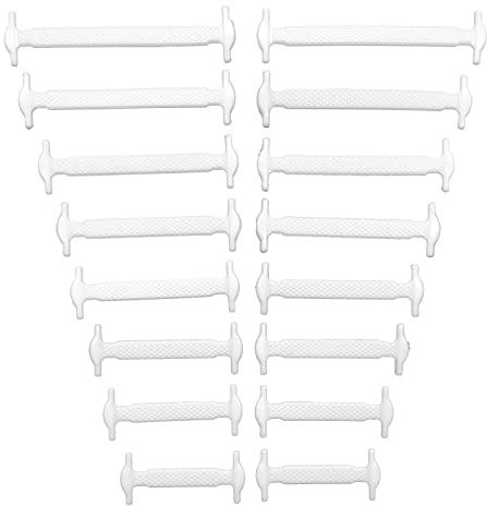 AONAT No Tie Lacets de Chaussure pour Unisexe Enfants et Adultes, Sans Laçage Shoe Laces élastiques Sans Nœud pour Running Sports Shoes Sneaker Conseil Bottes(Blanc)