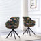 B&D home® Esszimmerstuhl Pandora drehbar – gepolsterter Schalenstuhl mit Armlehnen, 360° Drehfunktion, Samtstoff im Blumenmuster, modernes Design für Esszimmer, Küche & Arbeitszimmer