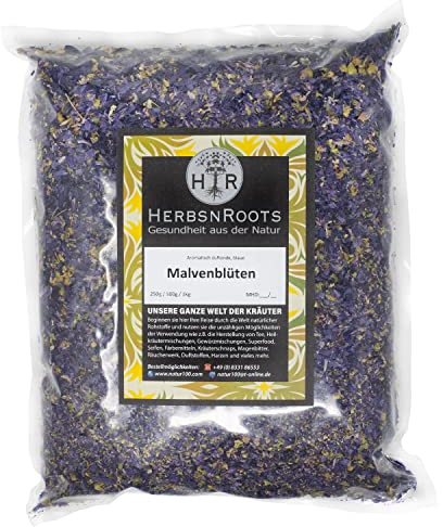 Malvenblüten blau 500g • Hals Kräutertee • Erste Wahl • intensiver Duft • HerbsnRoots
