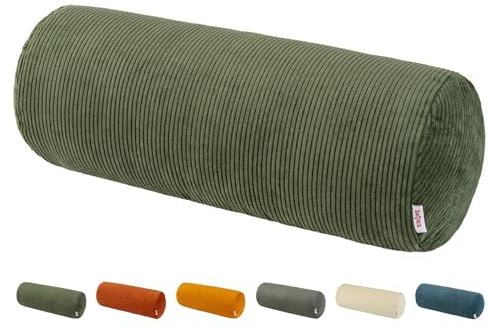 beties - HYggelig No.1 - Trendiger Cord-Samt Nackenrollen Bezug ca. 15x40 cm; Kissenbezug in Raumausstatter Qualität aus deutschem Unternehmen