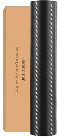 Heinaroman Pellicola Wrapping Auto, 3D Pellicola Carbonio Wrapping da 30.5 X 152CM, Pellicola Adesiva Per Auto per Auto, Moto, Decorazione di Mobili
