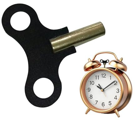 Schlüsselwind-Wanduhr, Uhrenschlüssel zum Aufziehen - Mechanische Wecker-Schlüsselaufzugsteile | Standuhrenbeweger aus Stahl, Robustes Uhrenzubehör für Profis, Enthusiasten und Reparaturtechniker der
