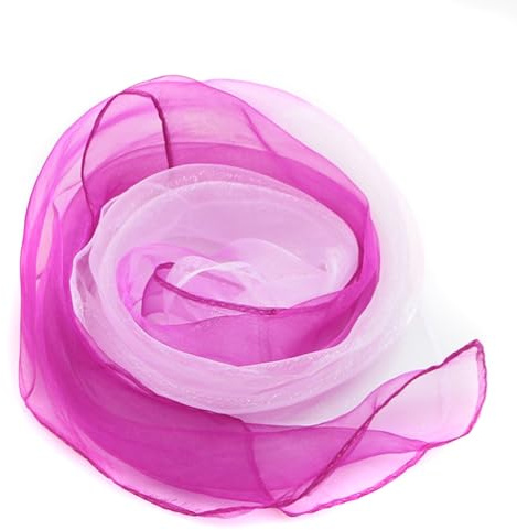 Blausky 20 stycken fyrkantiga jongleringsdukar, danshanddukar set, färgglada färggradient chiffongdukar halsduk, damer huvudduk sidenscarf 60 x 60 cm för sensoriska verktyg, dans jonglering, rosa röd