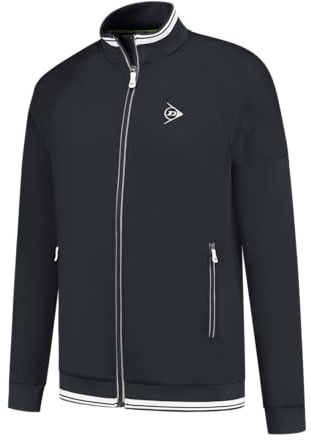 DUNLOP CLUB Herr Tennis stickad jacka, svart, XL
