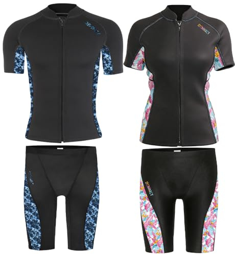 DEMMET Våtdräkt för män och kvinnor Toppar och byxor 1.5mm-3mm Neopren Dykshorts Surfbyxor Lämplig dykning simning kajakpaddling kanotpaddling vattensporter